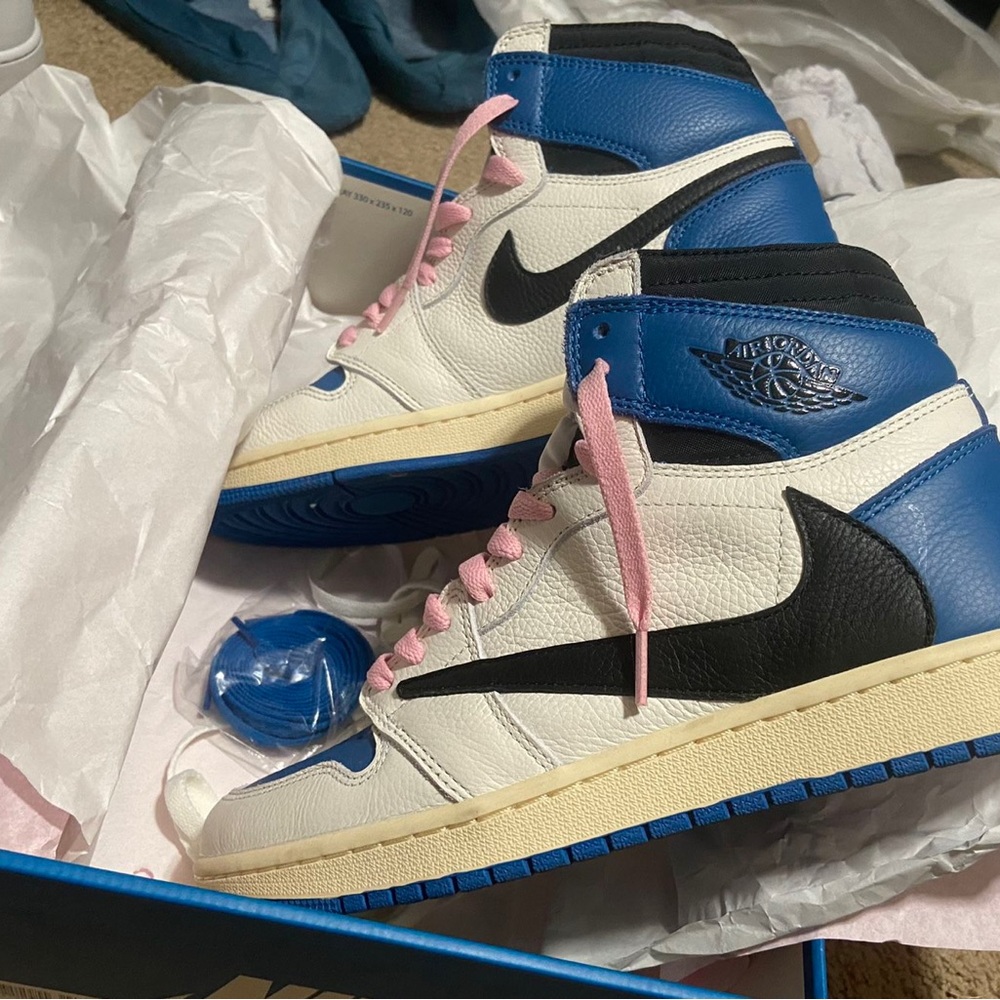 Jordan 1 Retro Fragment Design Travis Scott High Blue. Size 11